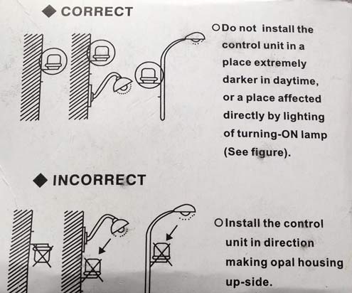 Montage D�mmerungssensor 12 Volt DC