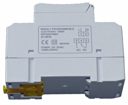 R�ckseite Solarzeitschaltuhr 12 Volt 16 Ampere Solaranlagen Elektroanlagen